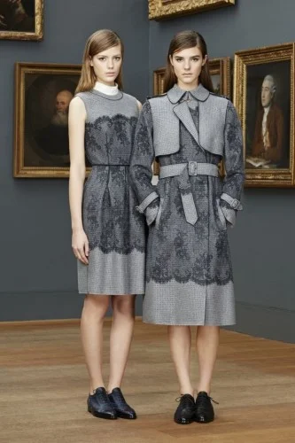 Erdem Grey Lace Coat