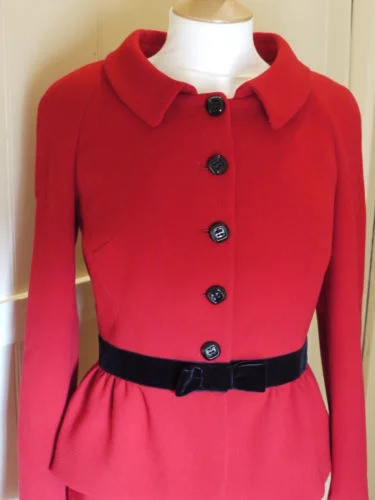 Luisa Spagnoli Red Peplum Jacket