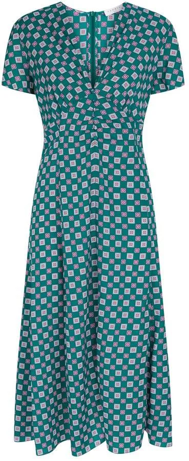 Sandro Short-Sleeved Printed Flowing Dress