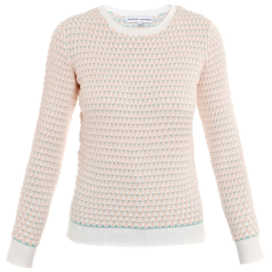 Jonathan Saunders Deborah Sweater in Blush