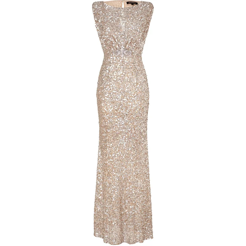 jenny packham rose gold dress
