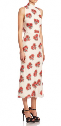 Alexander McQueen Silk Poppy Dress