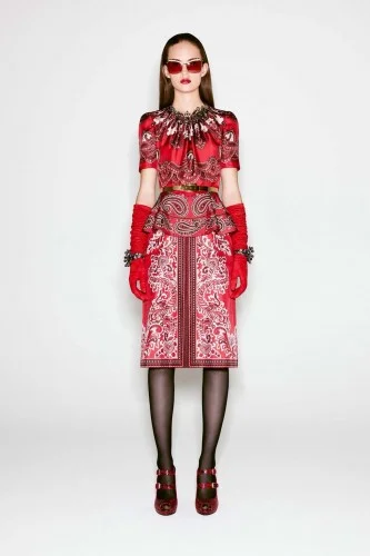chinese dress ladies McQueen // Knit Lace Midi Dress  VSP Consignment