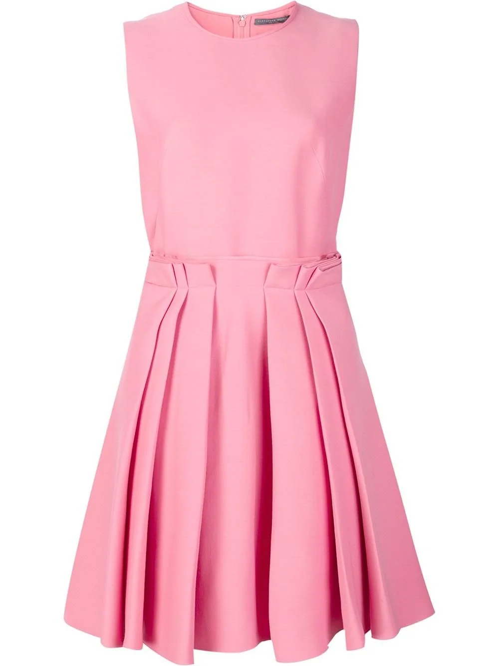 Alexander McQueen Paper-Bag Pleated Dress in Pink