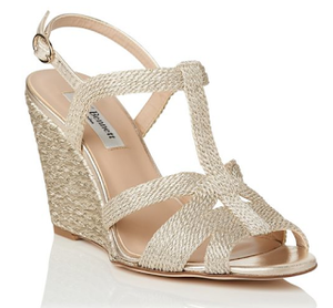 LK Bennett Ripley Wedge Sandals in Gold — UFO No More