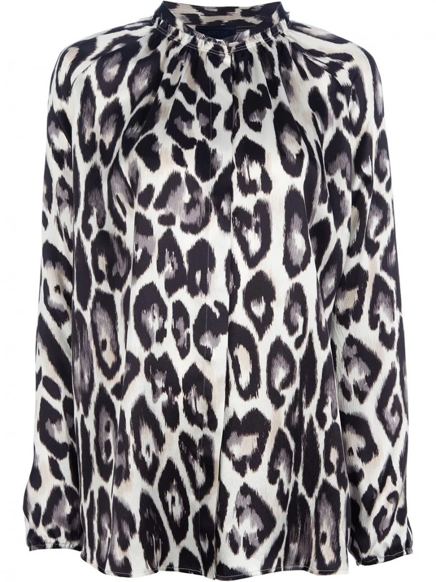 Lanvin Leopard Print Blouse