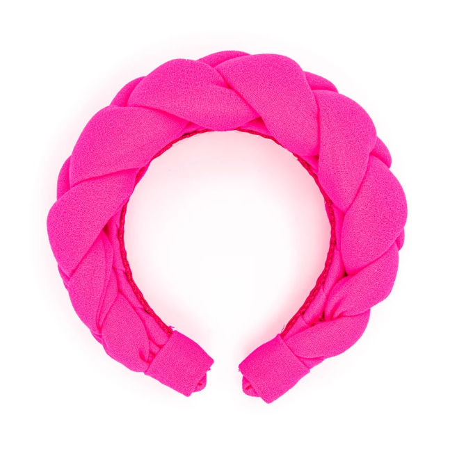 Marta Ferri Braided Headband in Light Pink