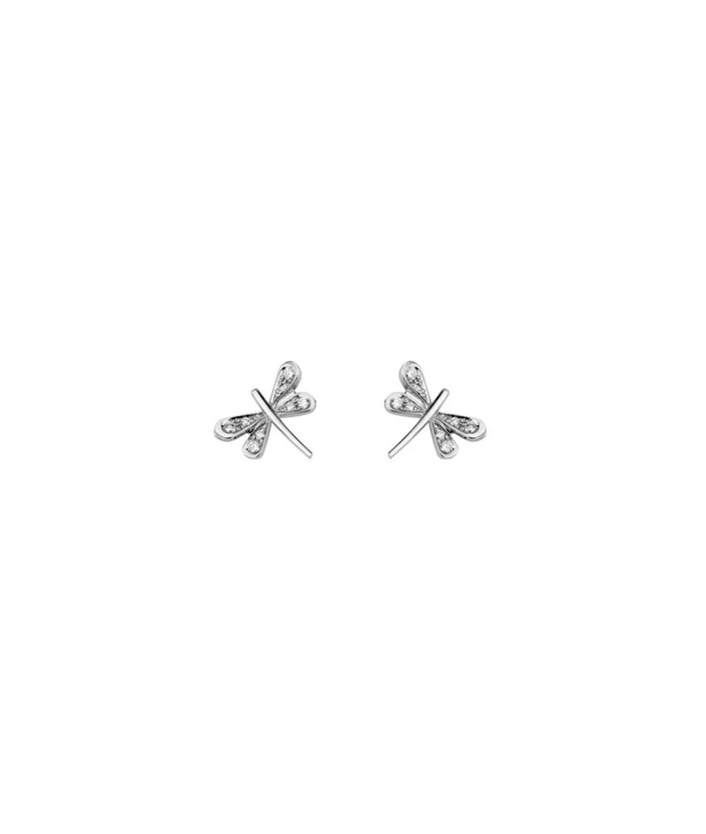 Gold & Roses Dragonfly Stud Earrings