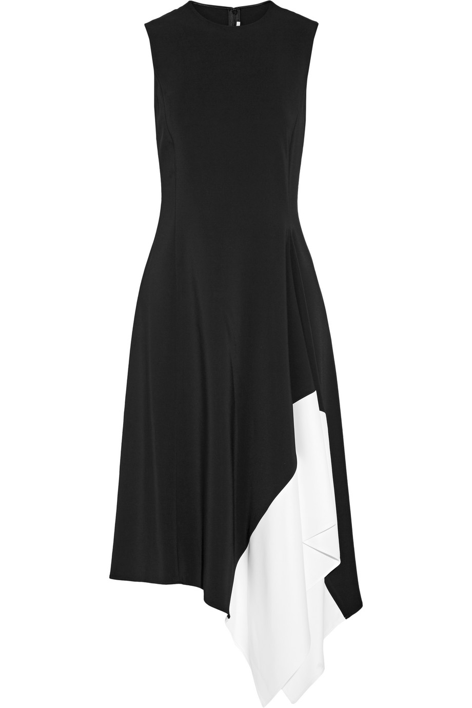 Rosetta Getty Asymmetric Two-Tone Stretch-Cady Dress.jpg