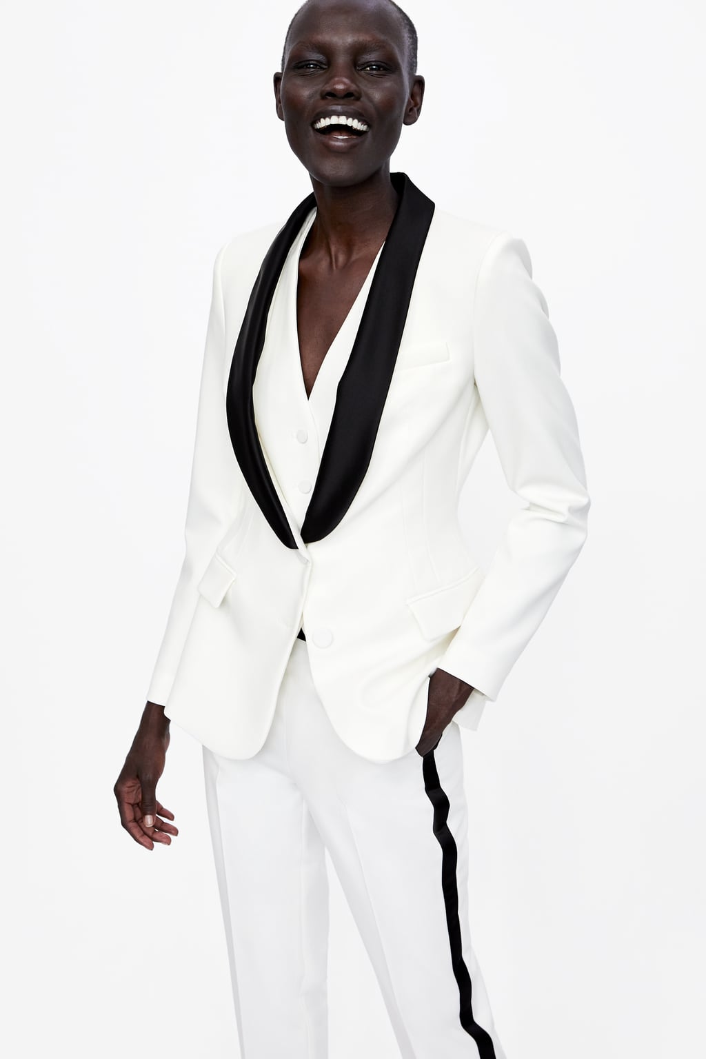 zara womens tuxedo jacket