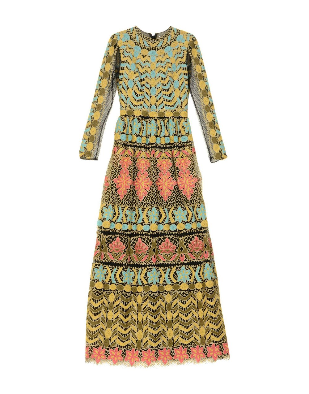 black form fitting dress Valentino Italy. Vintage Embroidery Nylon/PolyTech Fabric Dress main image 1