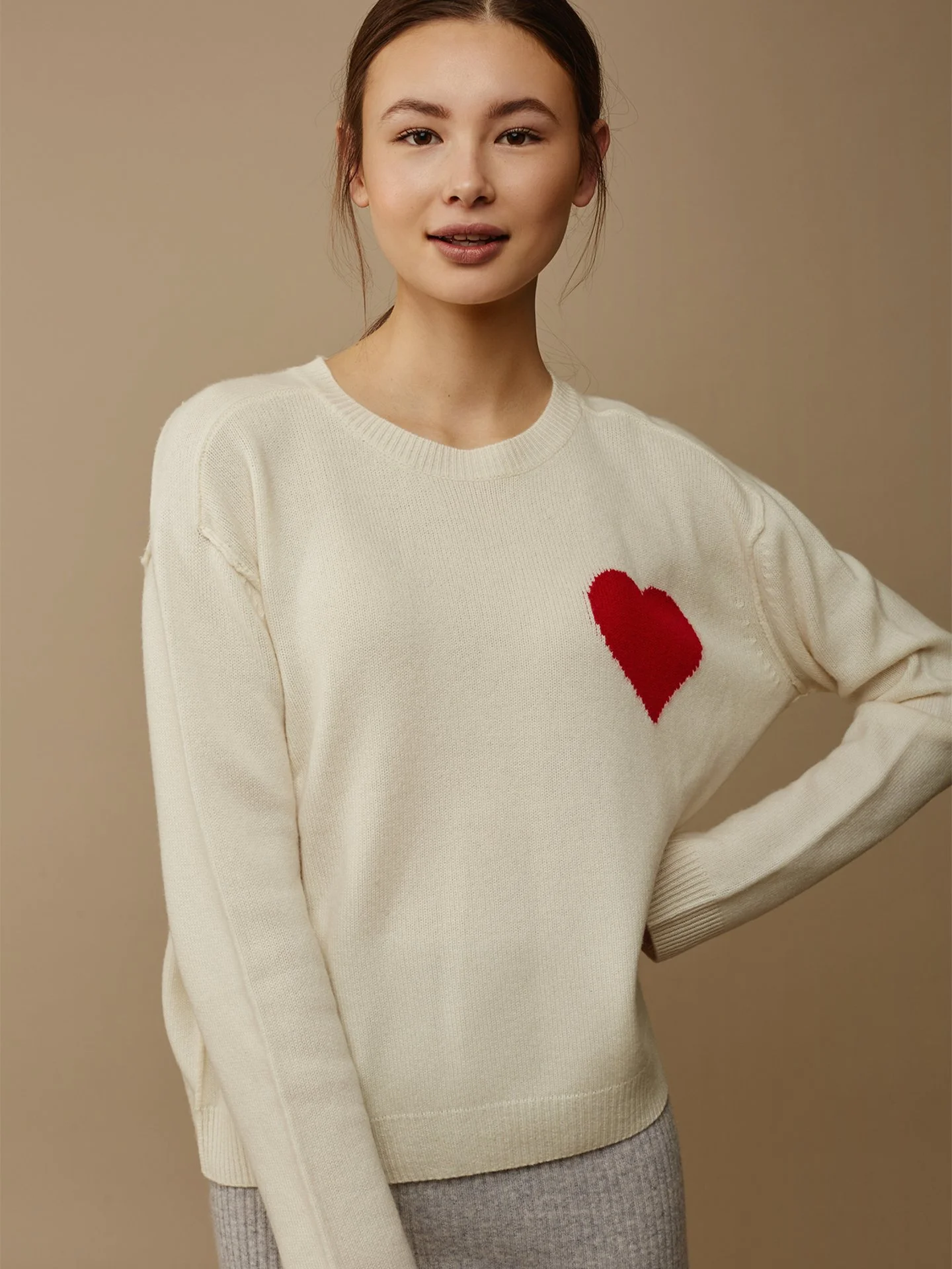 Soft Goat Heart Sweater