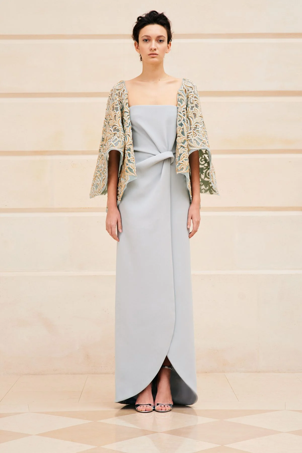 Rami Al Ali Crepe Dress with Bolero
