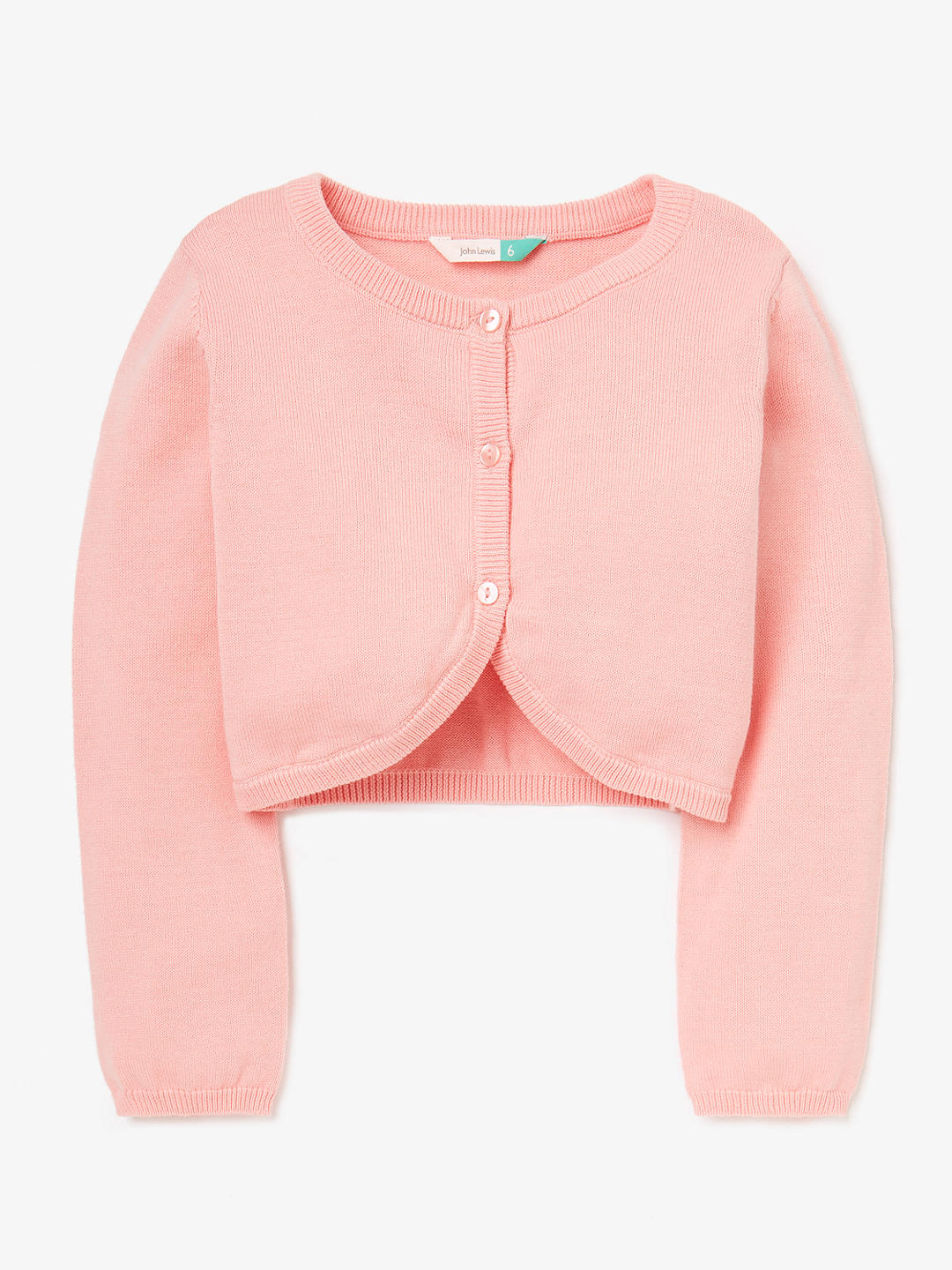 John Lewis & Partners Girls' Plain Shrug in Pink — UFO No More