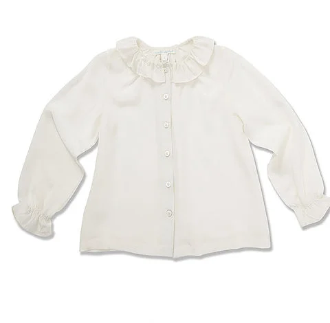 Marie Chantal Silk Frill Neck Blouse