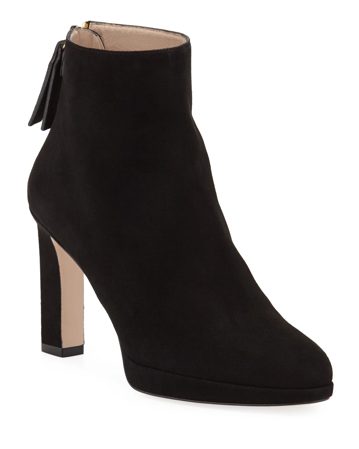 Stuart Weitzman Delphine Booties in Black Suede