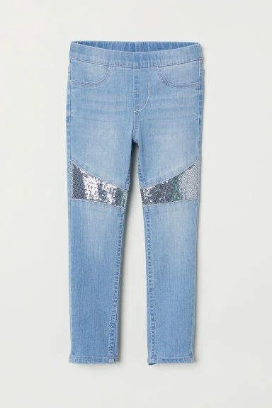 H&M Denim Leggings with Sequins.jpg