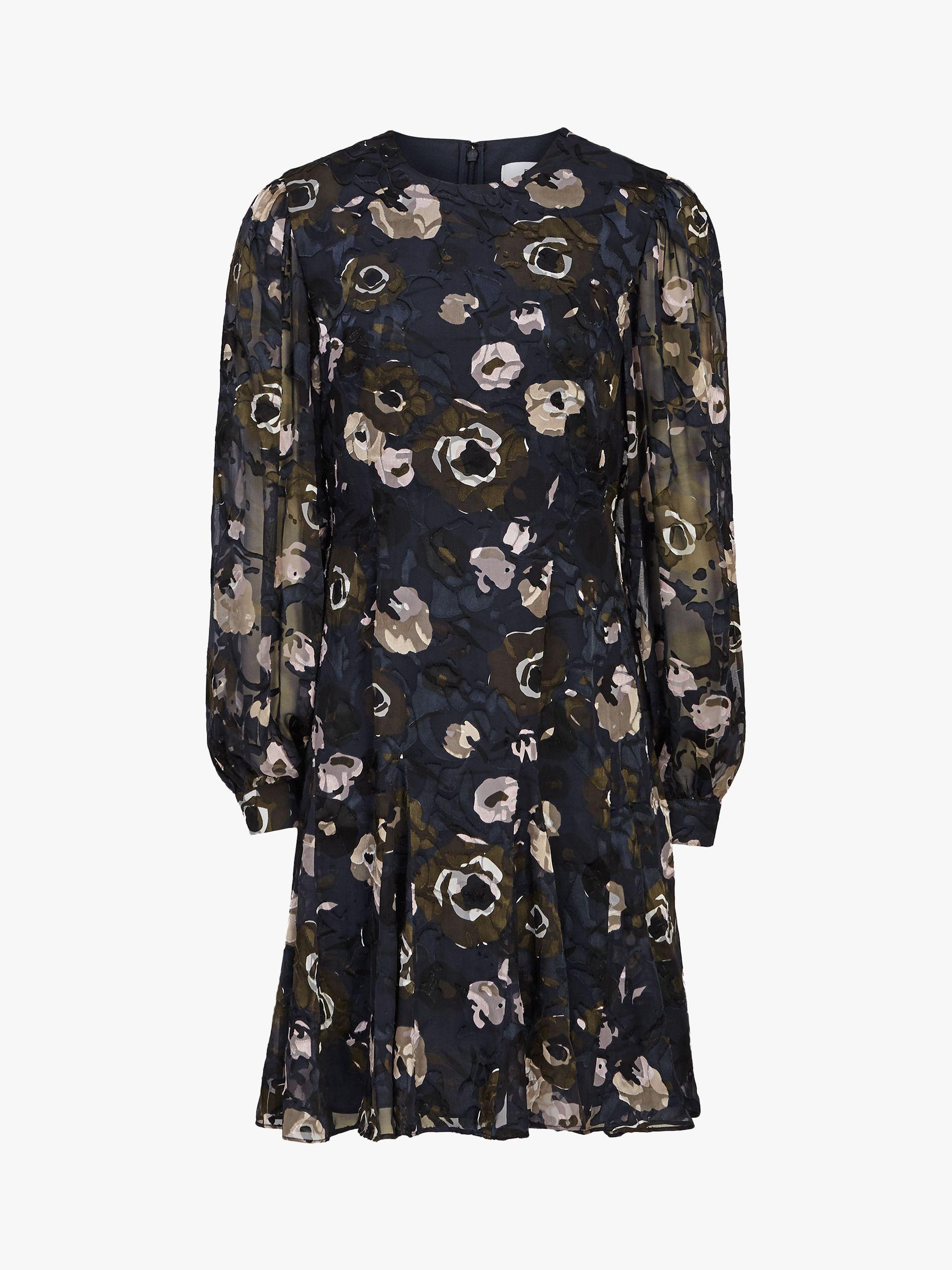 reiss allie floral burnout dress