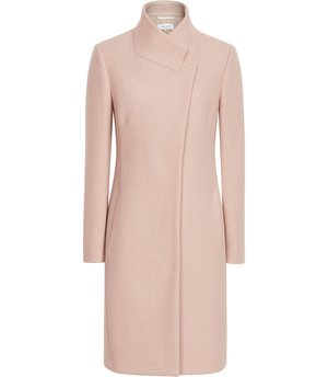 Reiss Mabel Longline Coat in Soft Pink — UFO No More