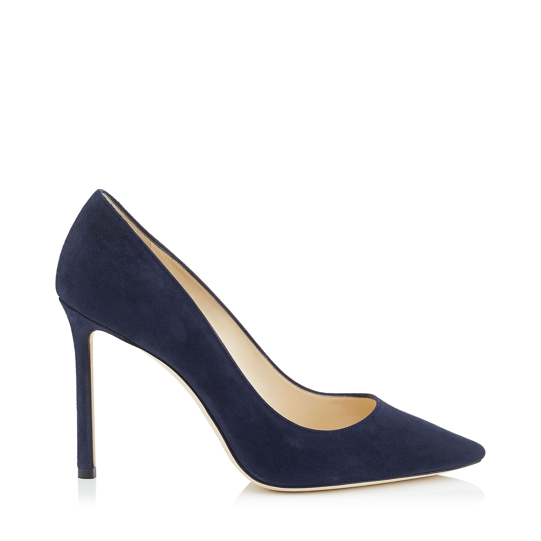 Jimmy Choo Romy 100 Pumps in Navy Suede.jpg