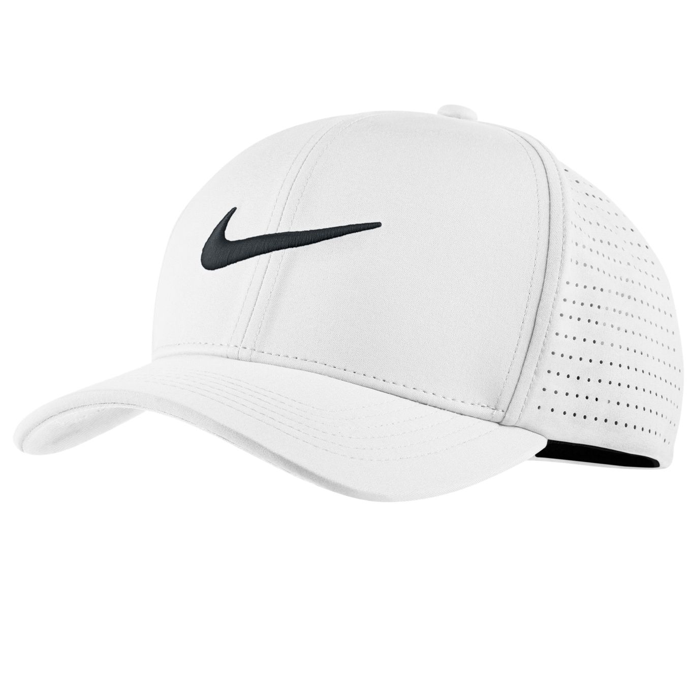 Nike AeroBill Classic 99 Fitted Golf Hat in White.jpg