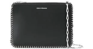 Paco Rabanne Logo Crossbody Bag in Black