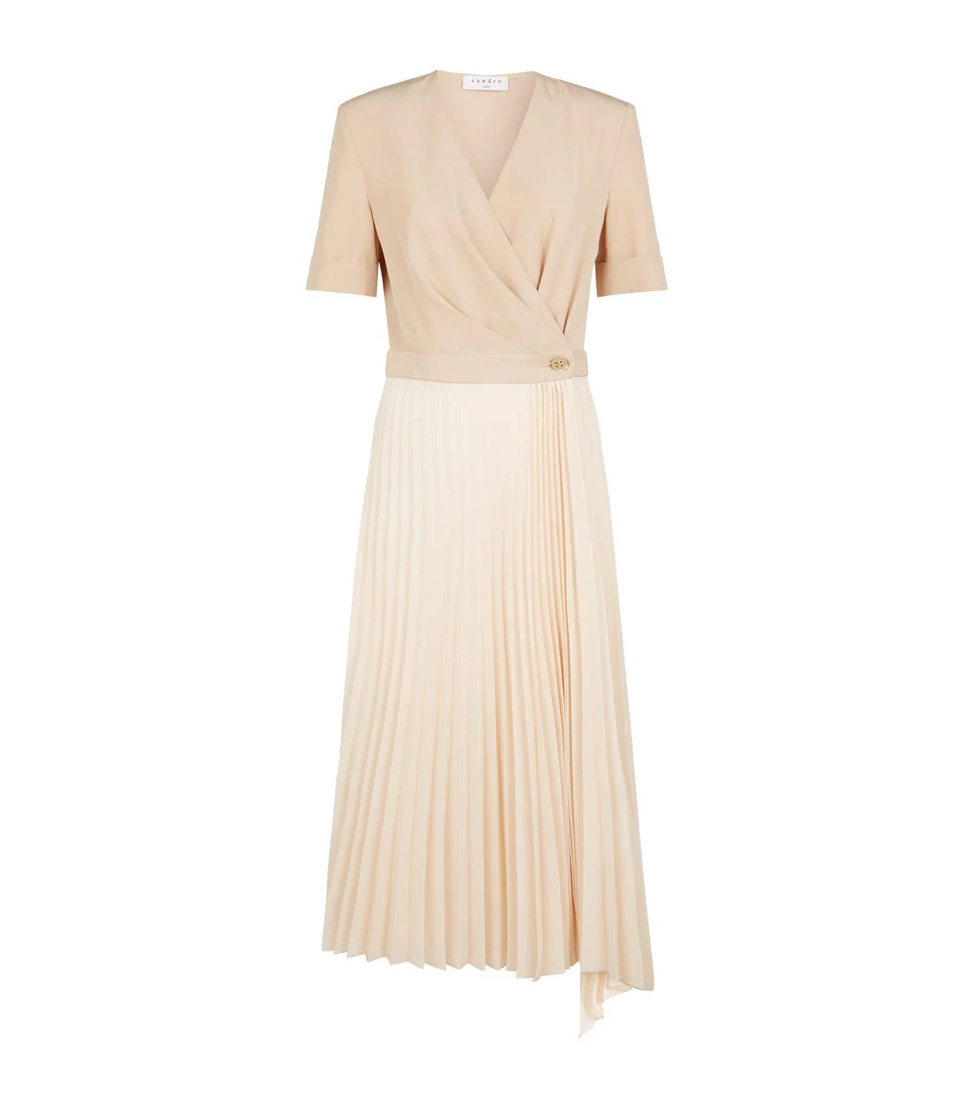 Sandro Gladis 2 in 1 Wrap Dress in Neutral