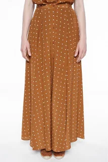 Diane von Furstenberg Polka Dot Midi Skirt