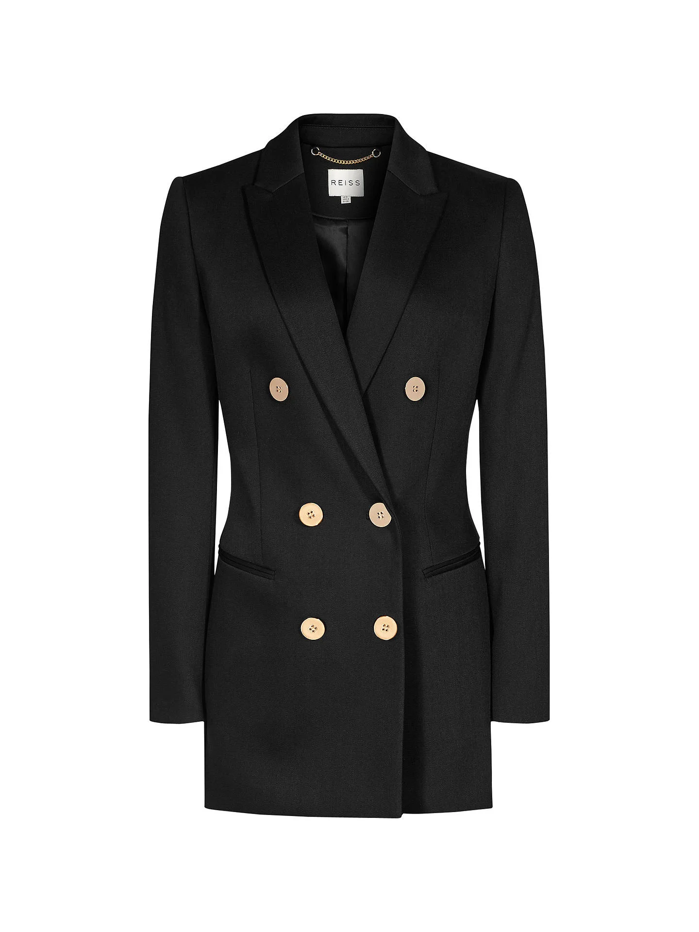 Reiss Lavinnia Double Breasted Jacket in Black