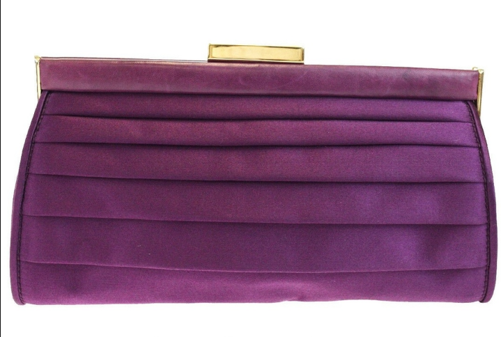 Anya Hindmarch Pleated Clutch in Purple