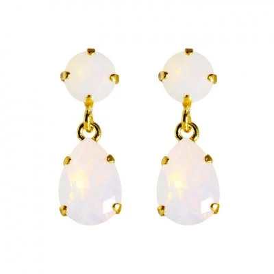 Caroline Svedbom Mini Drop Earrings in White Opal