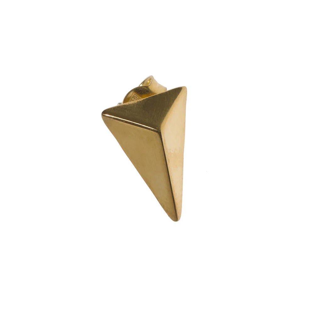 Maria Nilsdotter Gold Plated Silver Triangle Earring