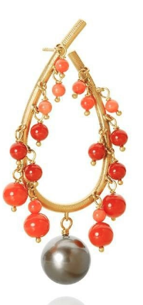 Dulong Fine Jewelry Kharisma Earrings with Coral Pearls