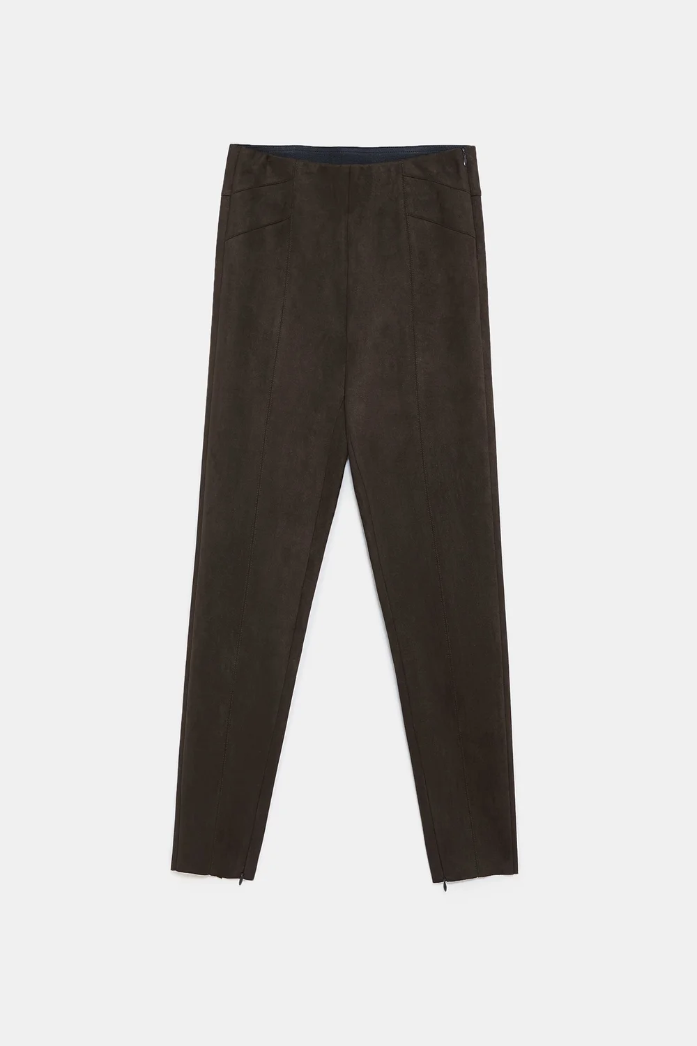 black suede leggings