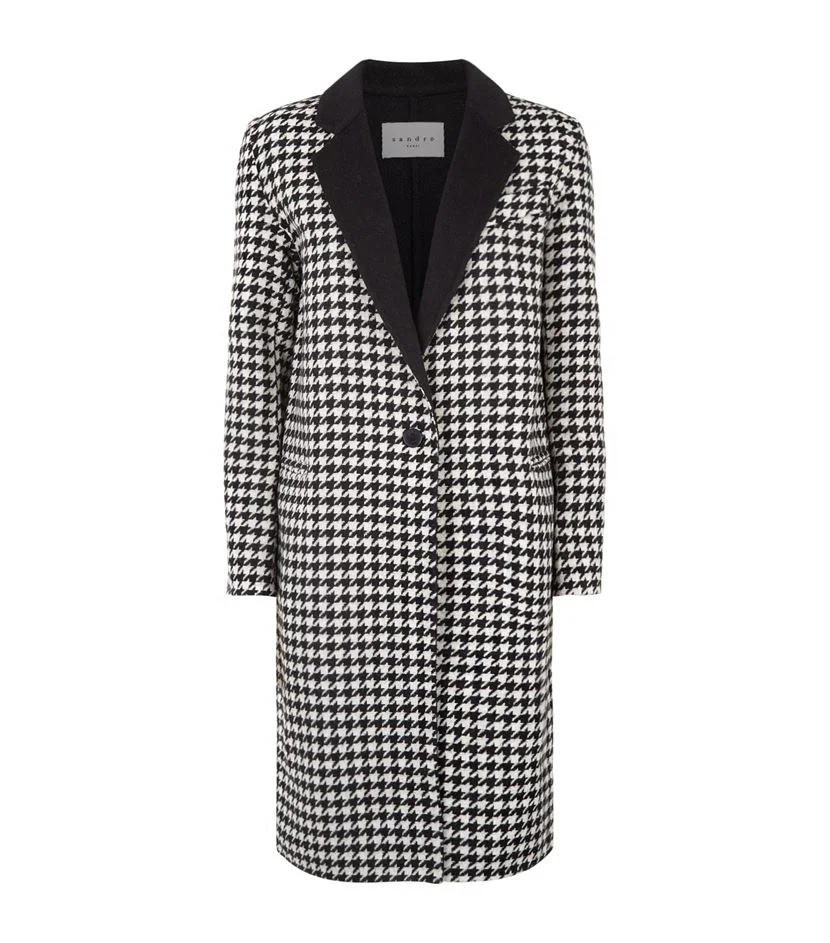 Sandro Morane Houndstooth Coat