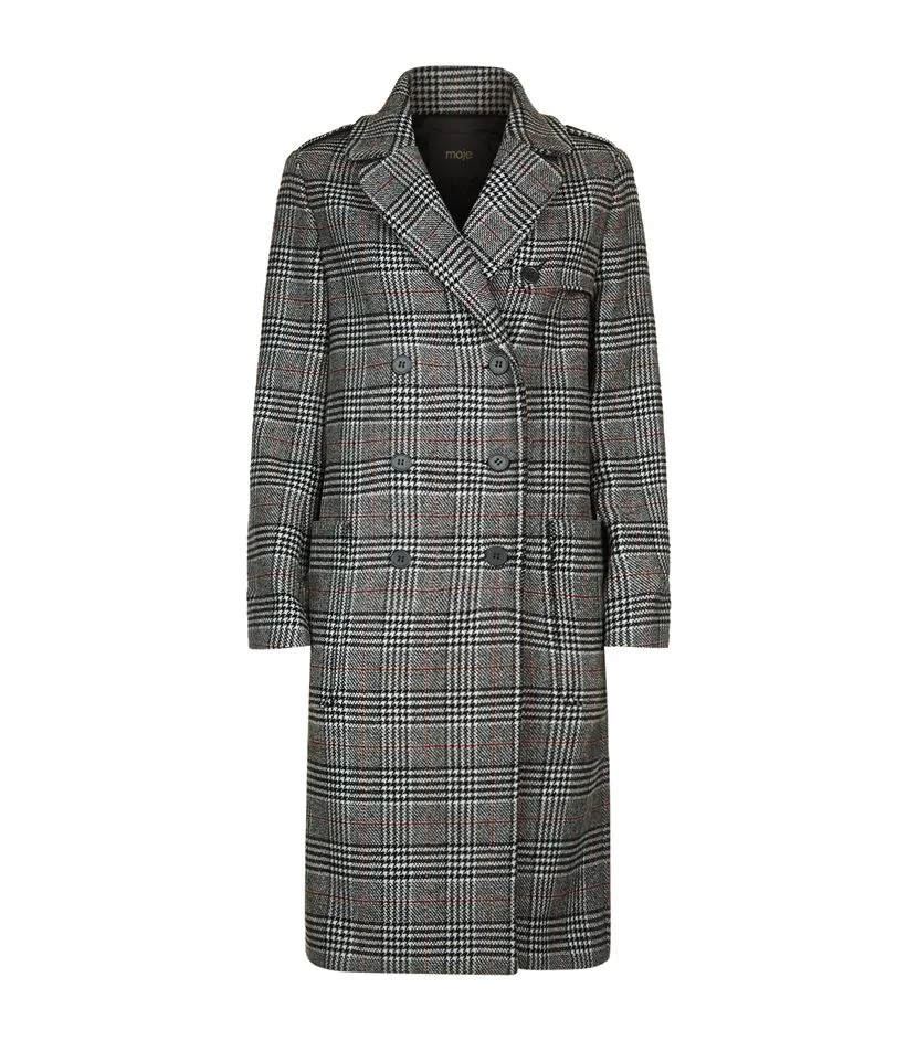 Maje Gilbert Coat in Prince of Wales Check