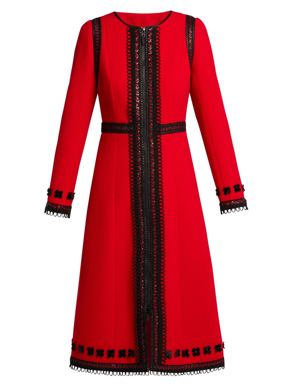Andrew Gn Lace-Trimmed Wool-Crepe Coat — UFO No More