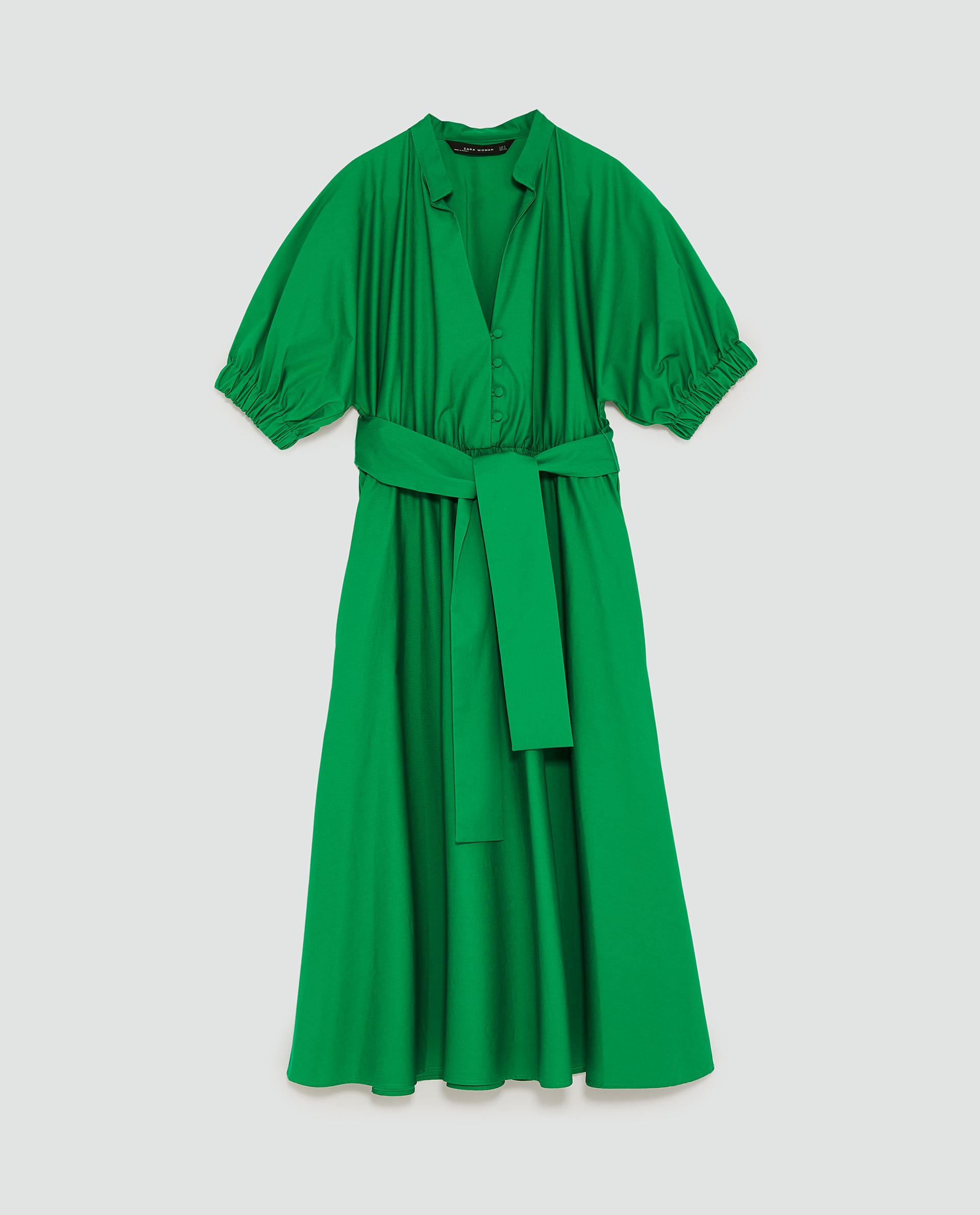 green dress from zara