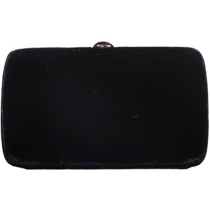 Sergio Rossi Compact Clutch in Black Sequins