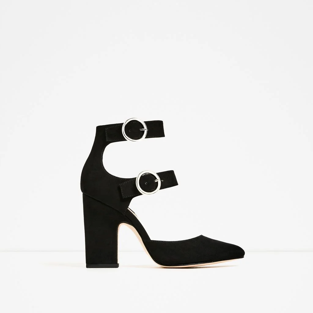 zara buckle shoes