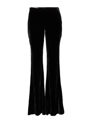 By Malina Oksana Trousers in Black Velvet