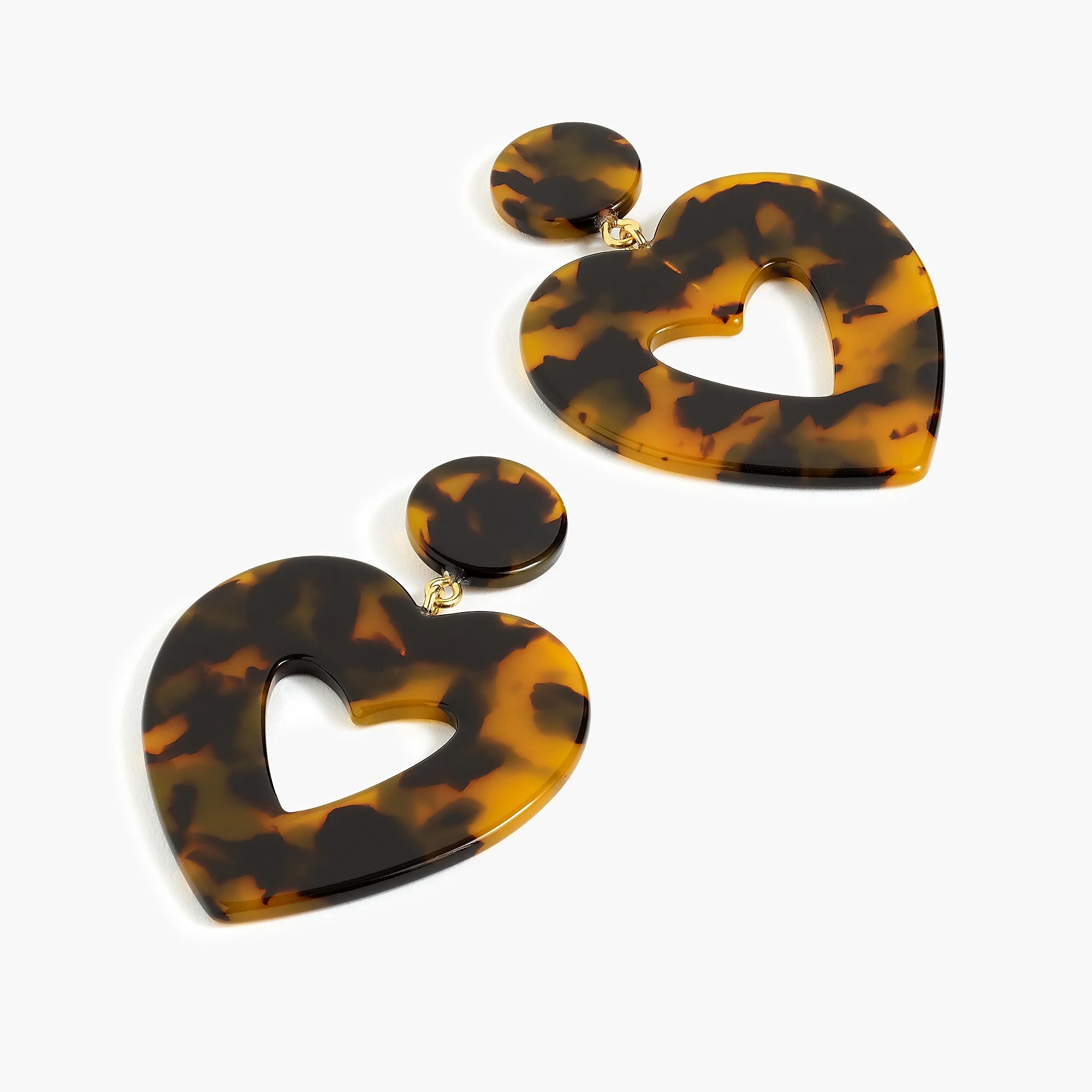 J.Crew Oversized Heart Earrings in Acetate