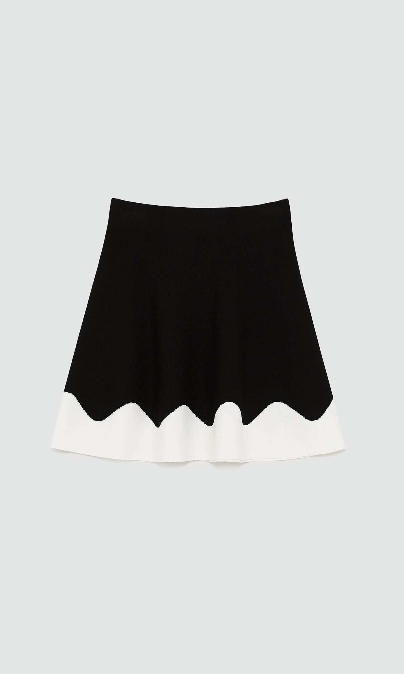 zara white knit skirt