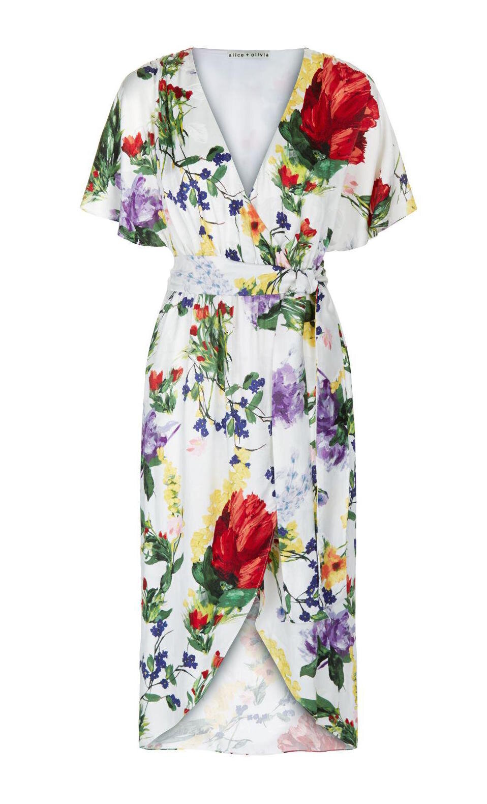 Alice + Olivia Clarine Wrap Dress in Wildflower Print.jpg