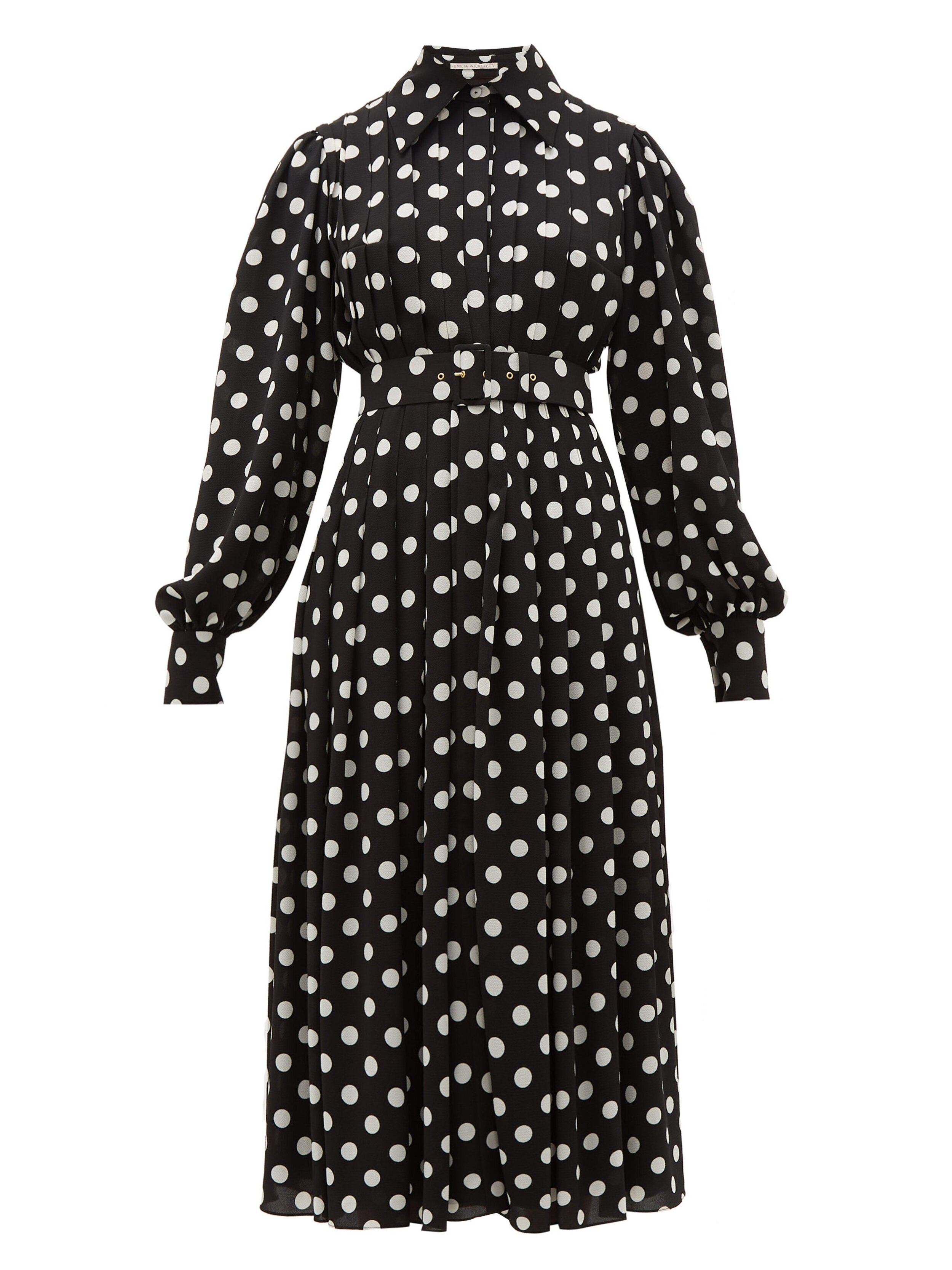 Emilia Wickstead Anatola pleated polka-dot crepe shirtdress.jpg