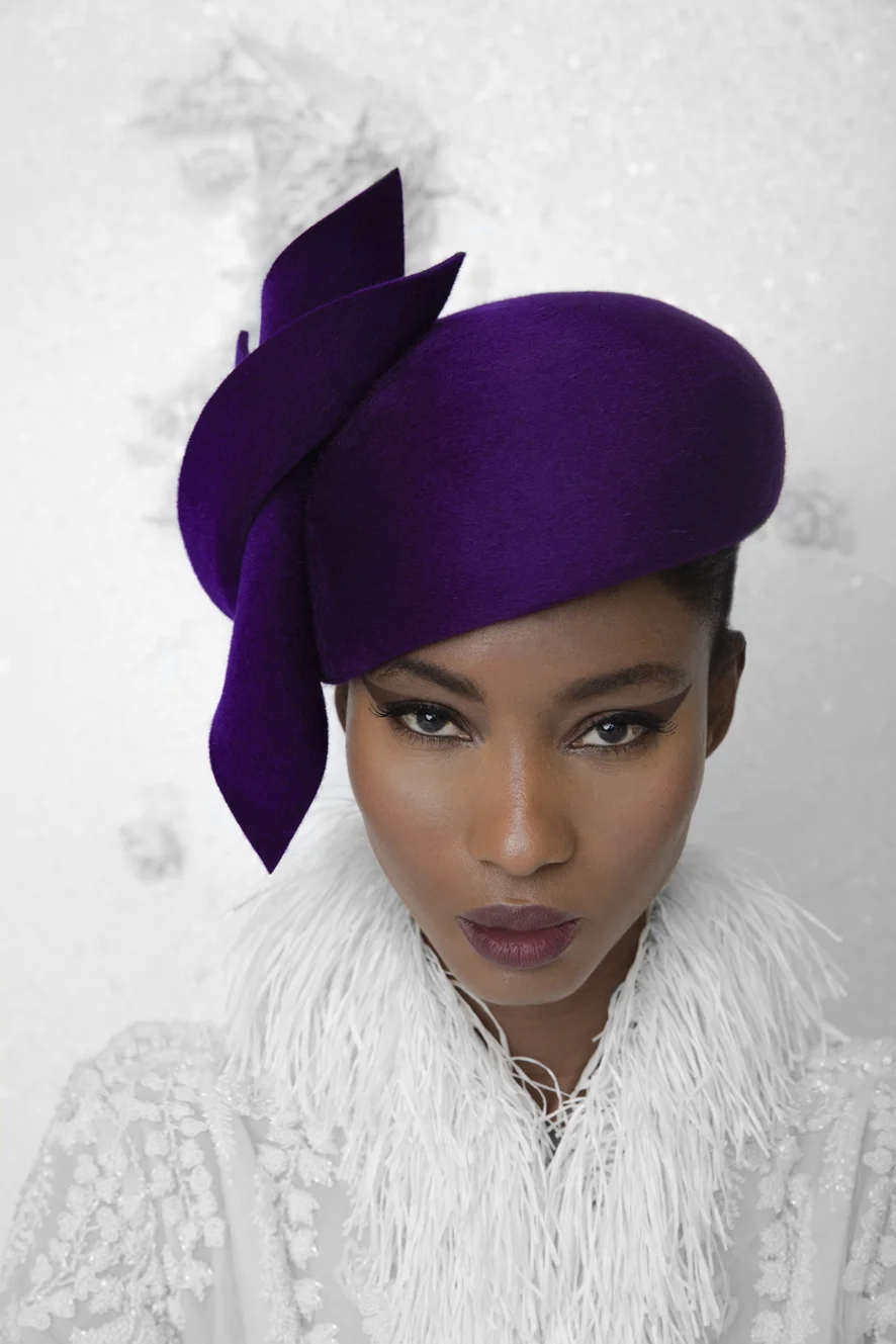 Philip Treacy OC 633 Hat in Burgundy