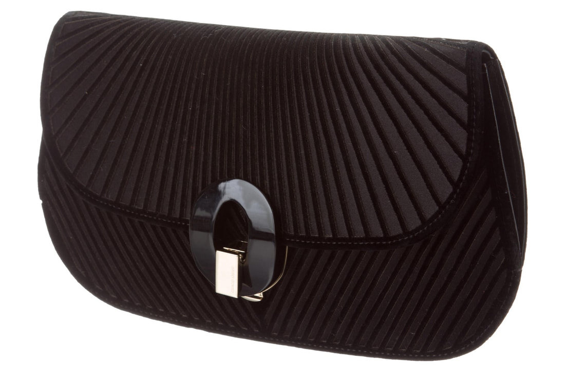 giorgio armani velvet clutch bag