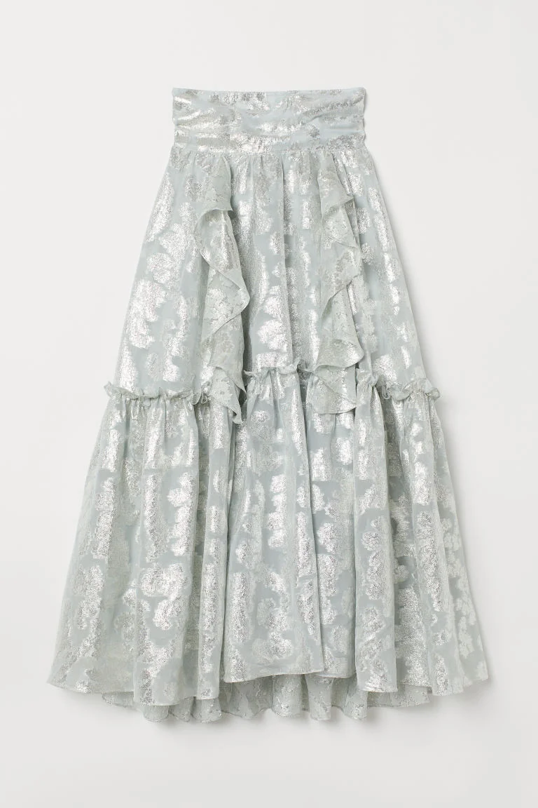 H&M Conscious Collection Wide Flounced Skirt