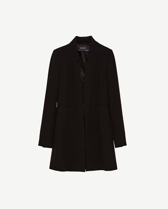 Zara Crepe Frock Coat in Black — UFO No More