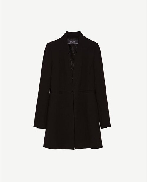 Zara Crepe Frock Coat in Black — UFO No More